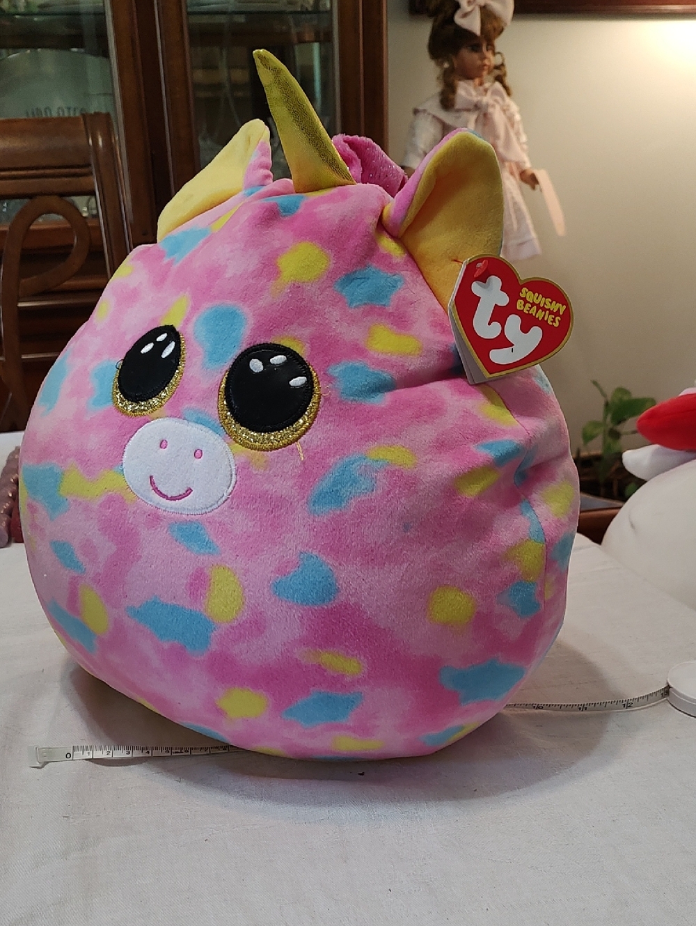 TY Squish-A-Boos Plush - FANTASIA the Unicorn (12 inch) - Stuffed Toy